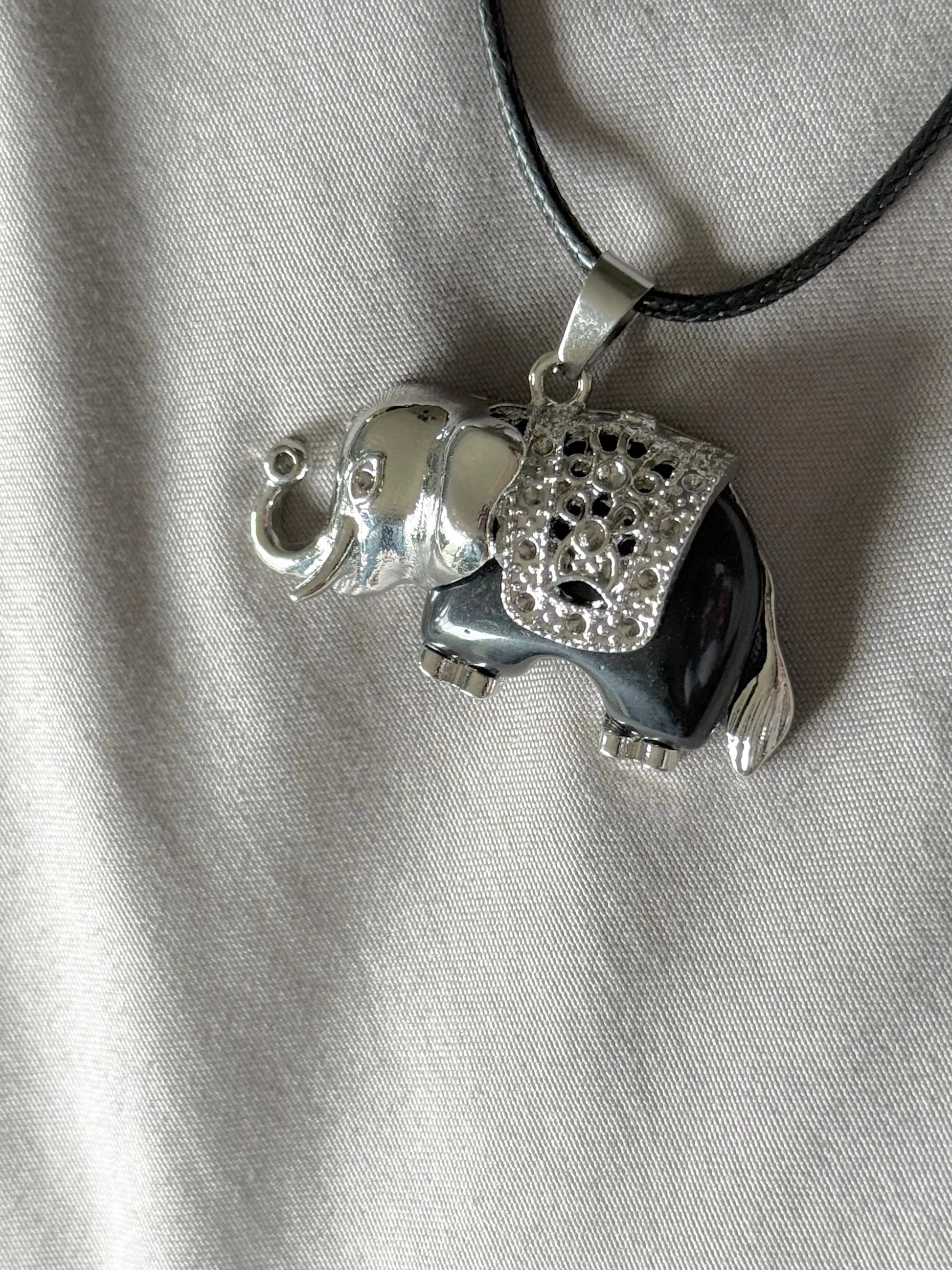 Elephant Gemstone Necklace Beauty by Dani