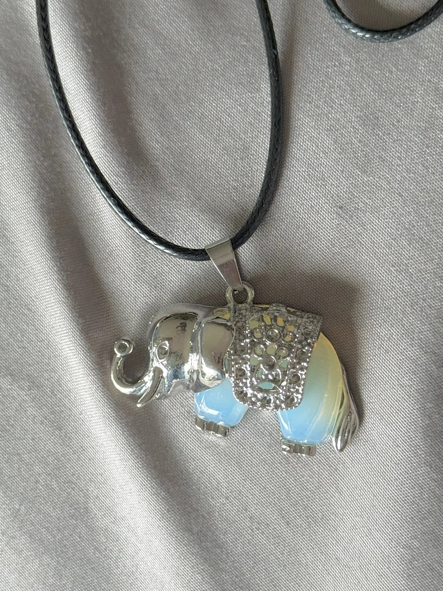 Elephant Gemstone Necklace Beauty by Dani