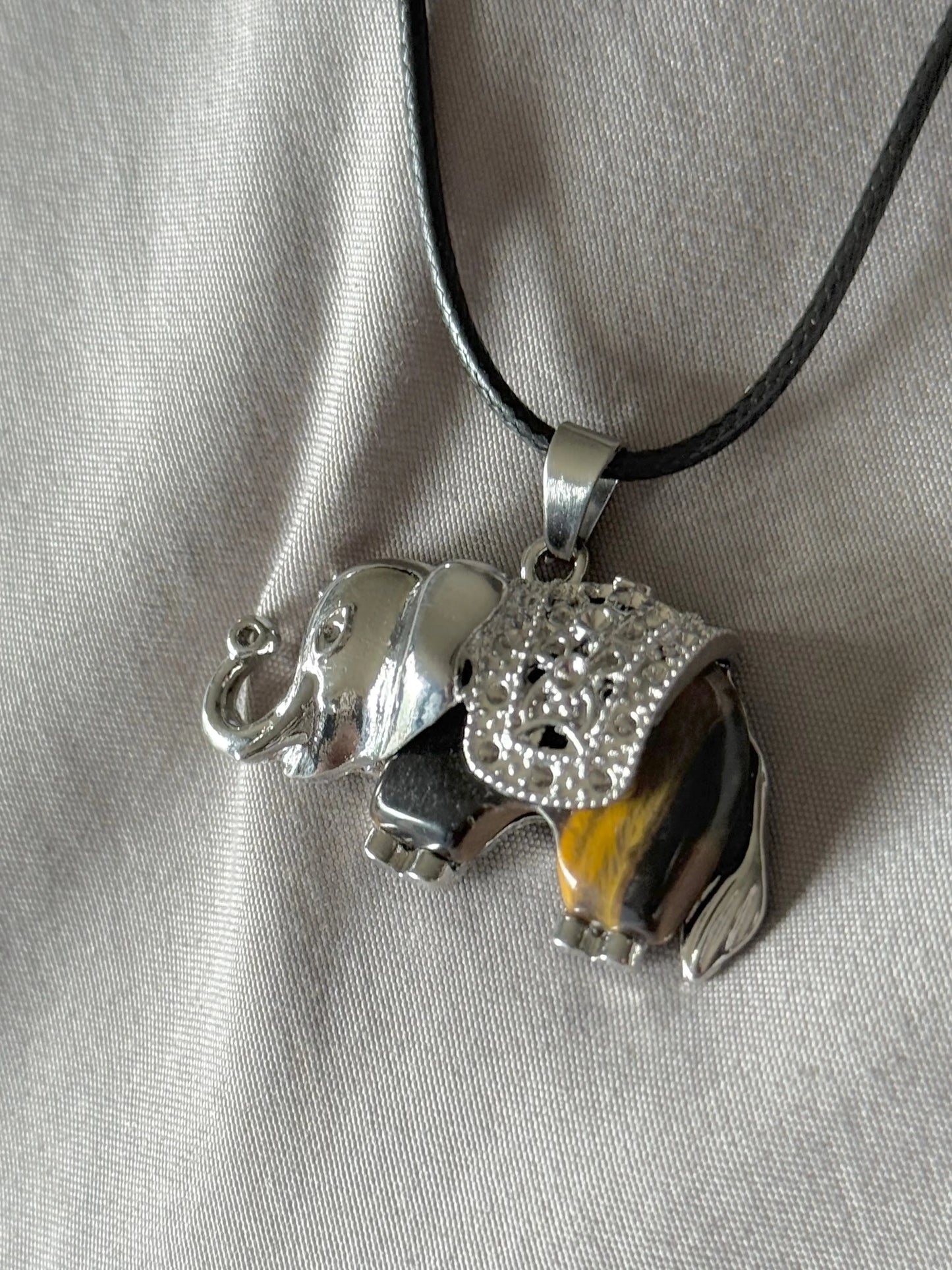 Elephant Gemstone Necklace Beauty by Dani
