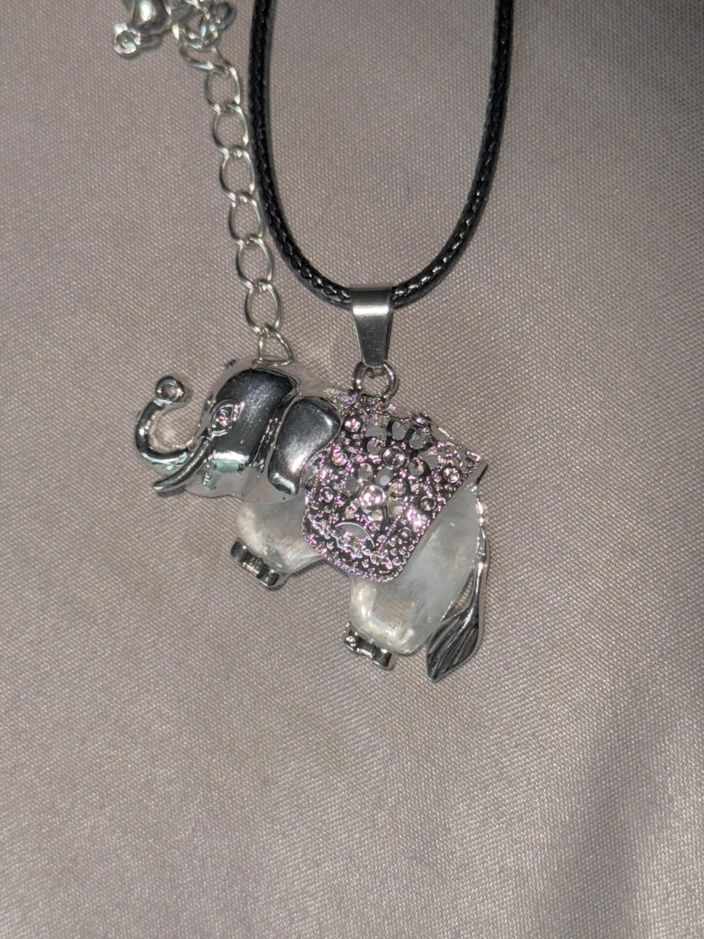 Elephant Gemstone Necklace Beauty by Dani