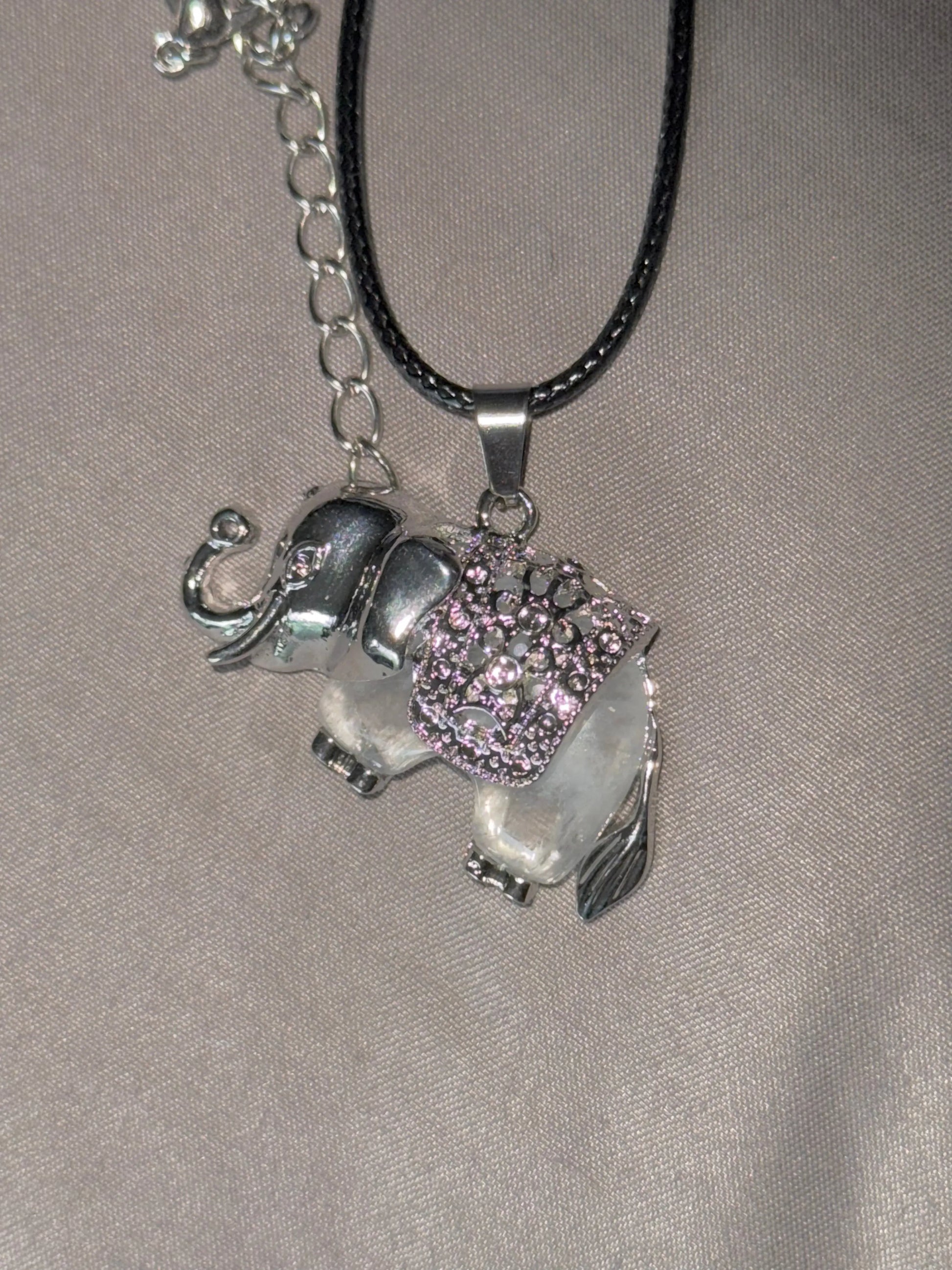 Elephant Gemstone Necklace Beauty by Dani