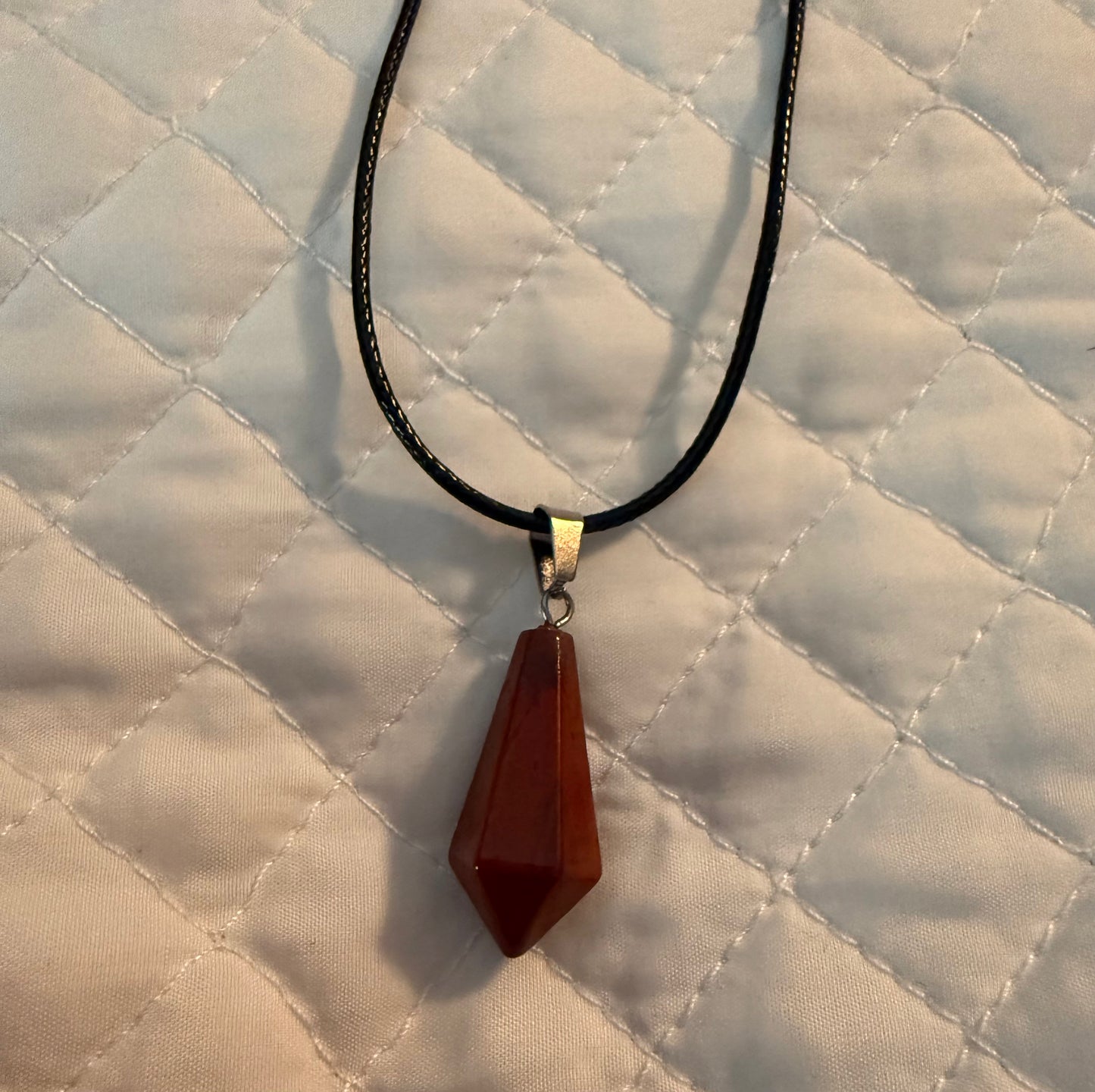 Hexagonal Gem Cone Necklace