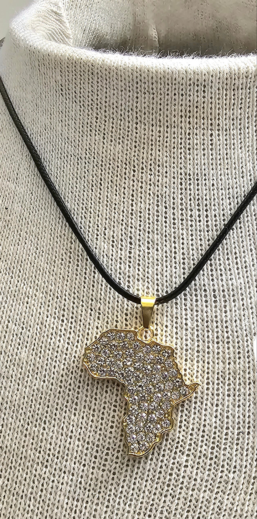 Rhinestone Africa Necklace