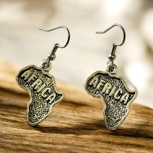 Stainless steel Africa Earrings