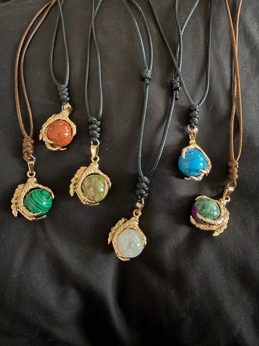 Claw Gem Necklace Beauty by Dani