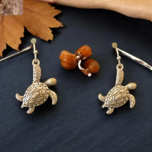 Stainless Steel Turtle Earrings Beauty by Dani
