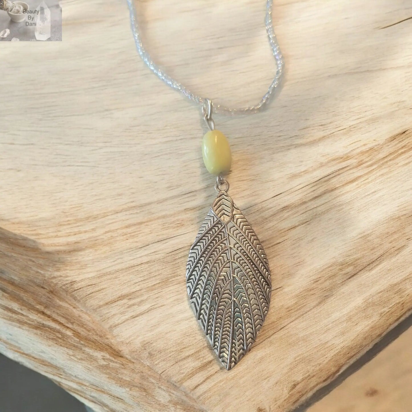 Jasper Leaf Necklace