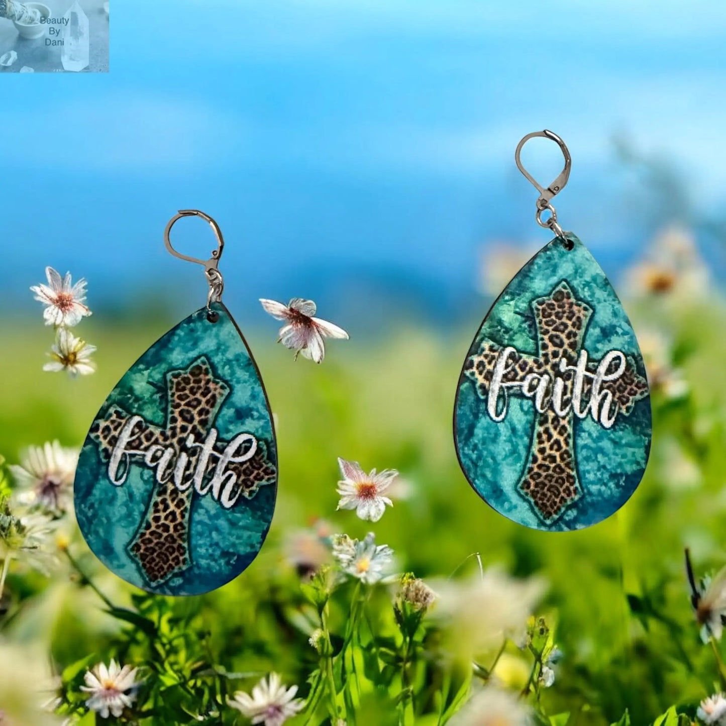 Handcrafted Wood Cross Earrings