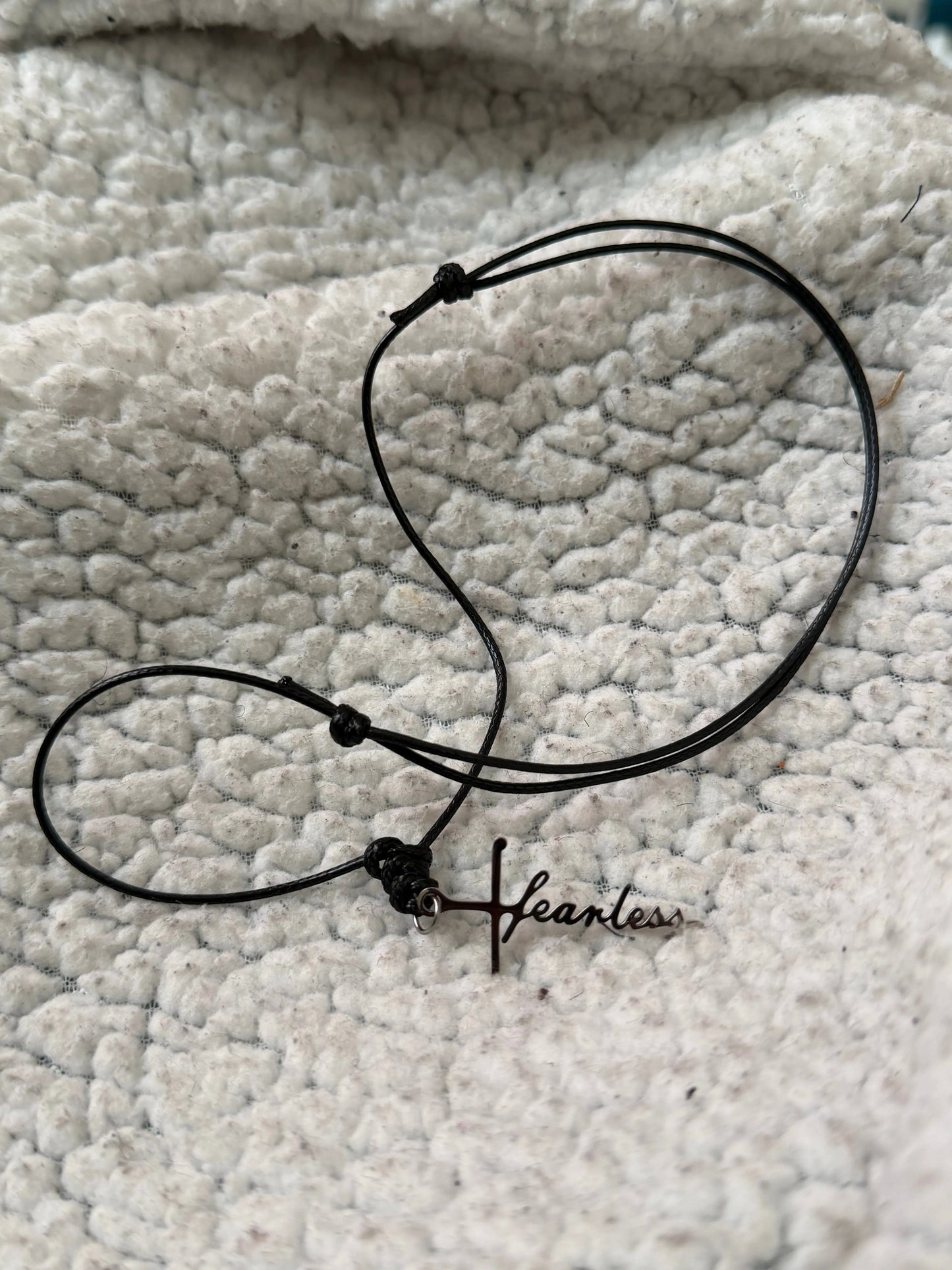 Stainless Steel Fearless Necklace - adjustable necklace