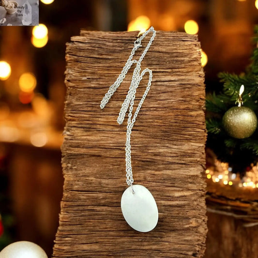 Polished Calcite Pendant Necklace Beauty by Dani