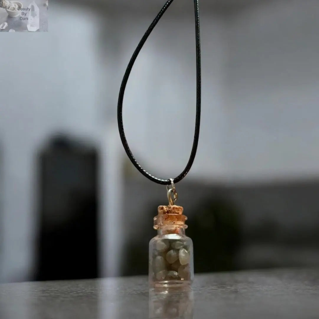 Labradorite Bottle Necklace - Elegant Gemstone Jewelry