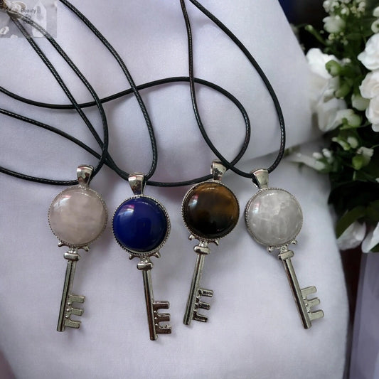 Gemstone Key Necklace