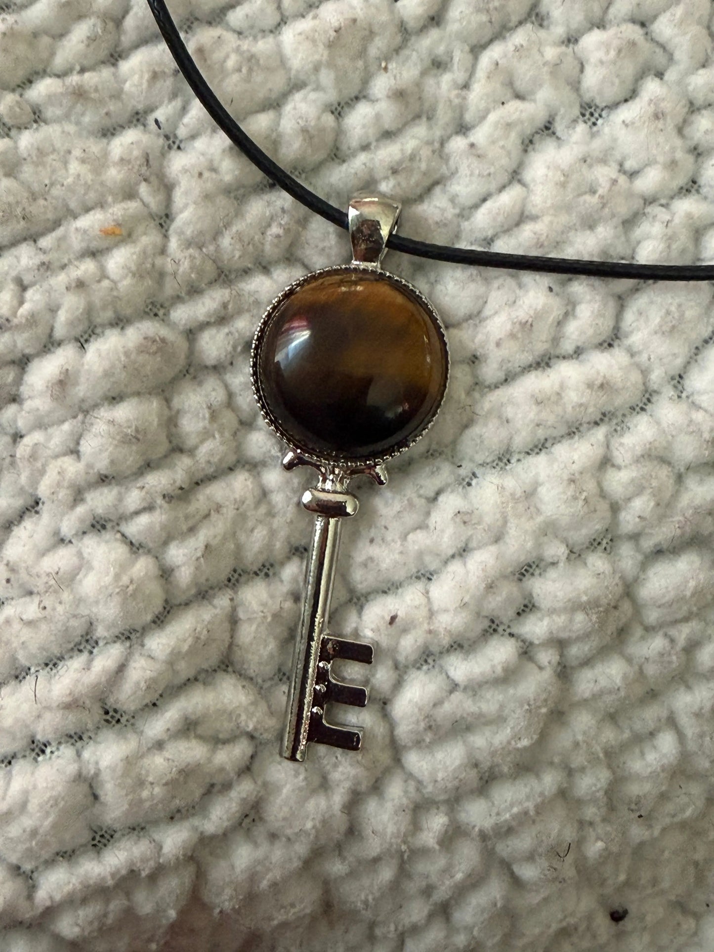 Gemstone Key Necklace
