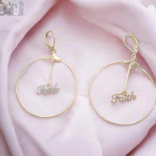 Stainless Steel Faith Earrings
