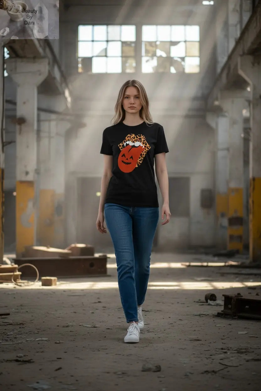 Fang Tongue Halloween T-Shirt