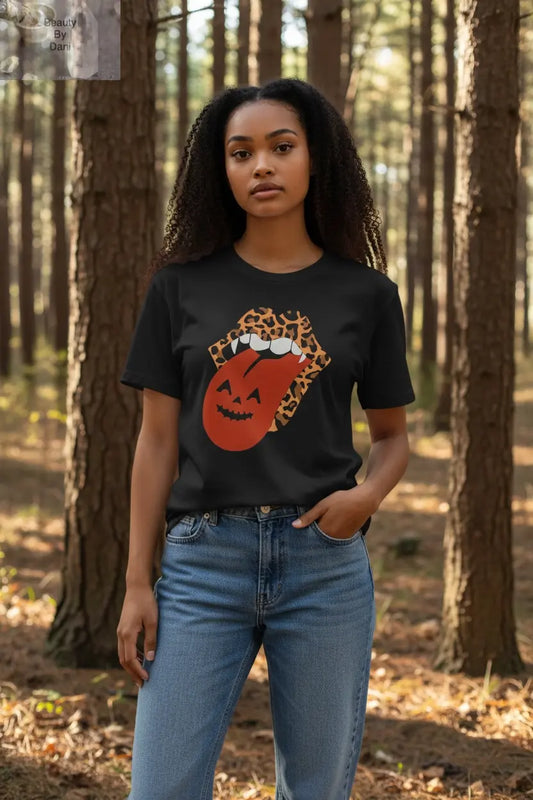 Fang Tongue Halloween T-Shirt