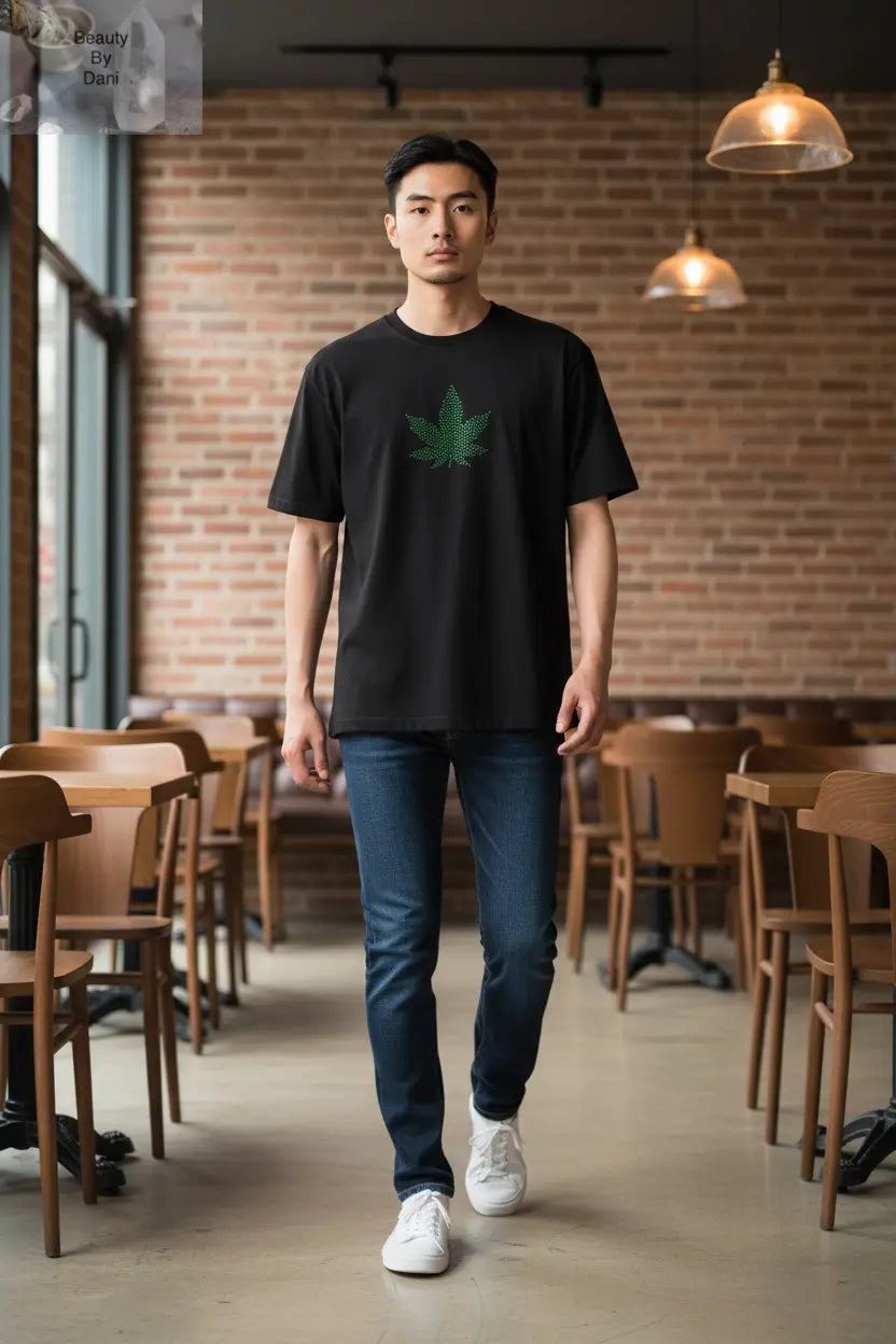 Rhinestone Leaf T-Shirt (4/20)