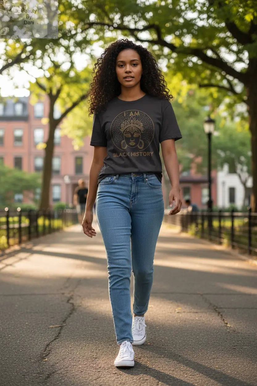 I Am Black History Rhinestone T-Shirt
