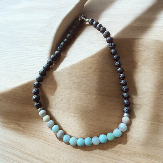 Lava and Amazonite Necklace