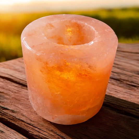 Cylinder Shape Salt Tealight 3.5"