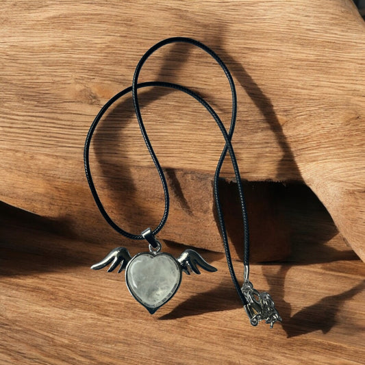 Heart with wings Gem Necklace - Beauty by Dani
