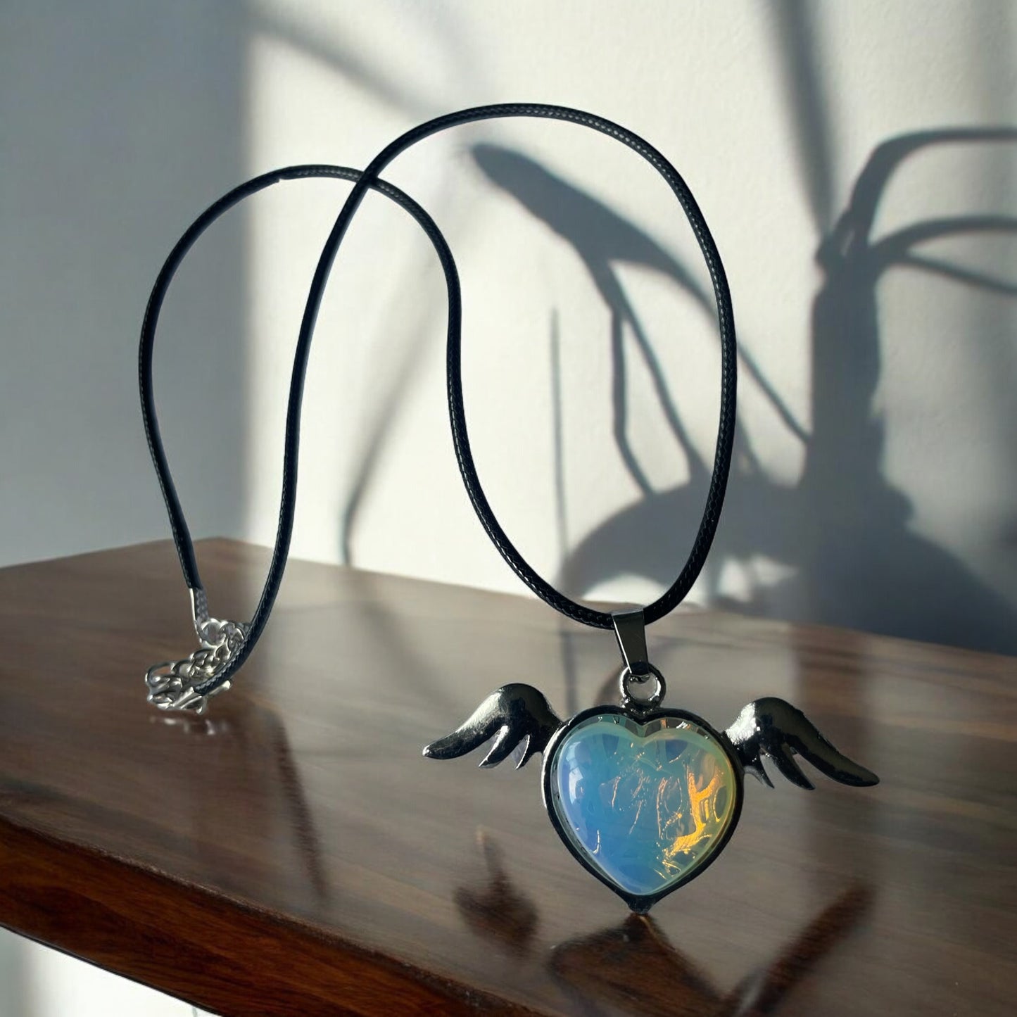 Heart with wings Gem Necklace - Beauty by Dani