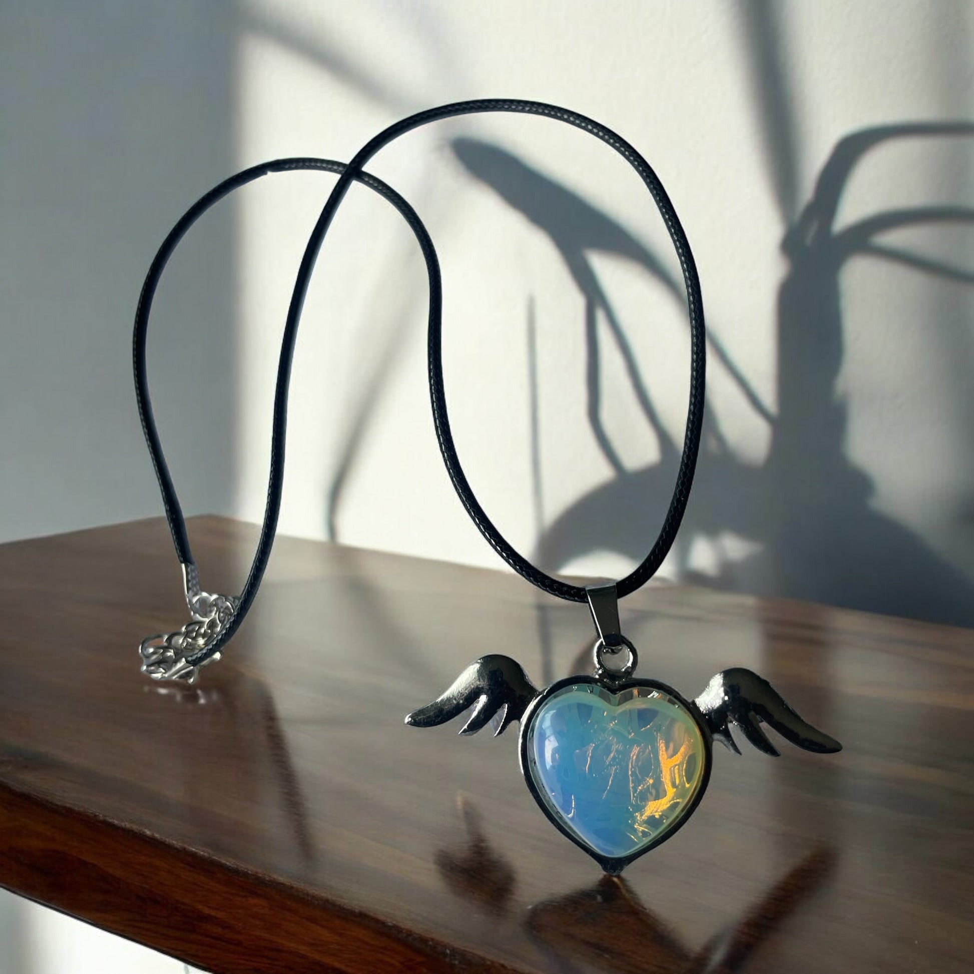 Heart with wings Gem Necklace - Beauty by Dani