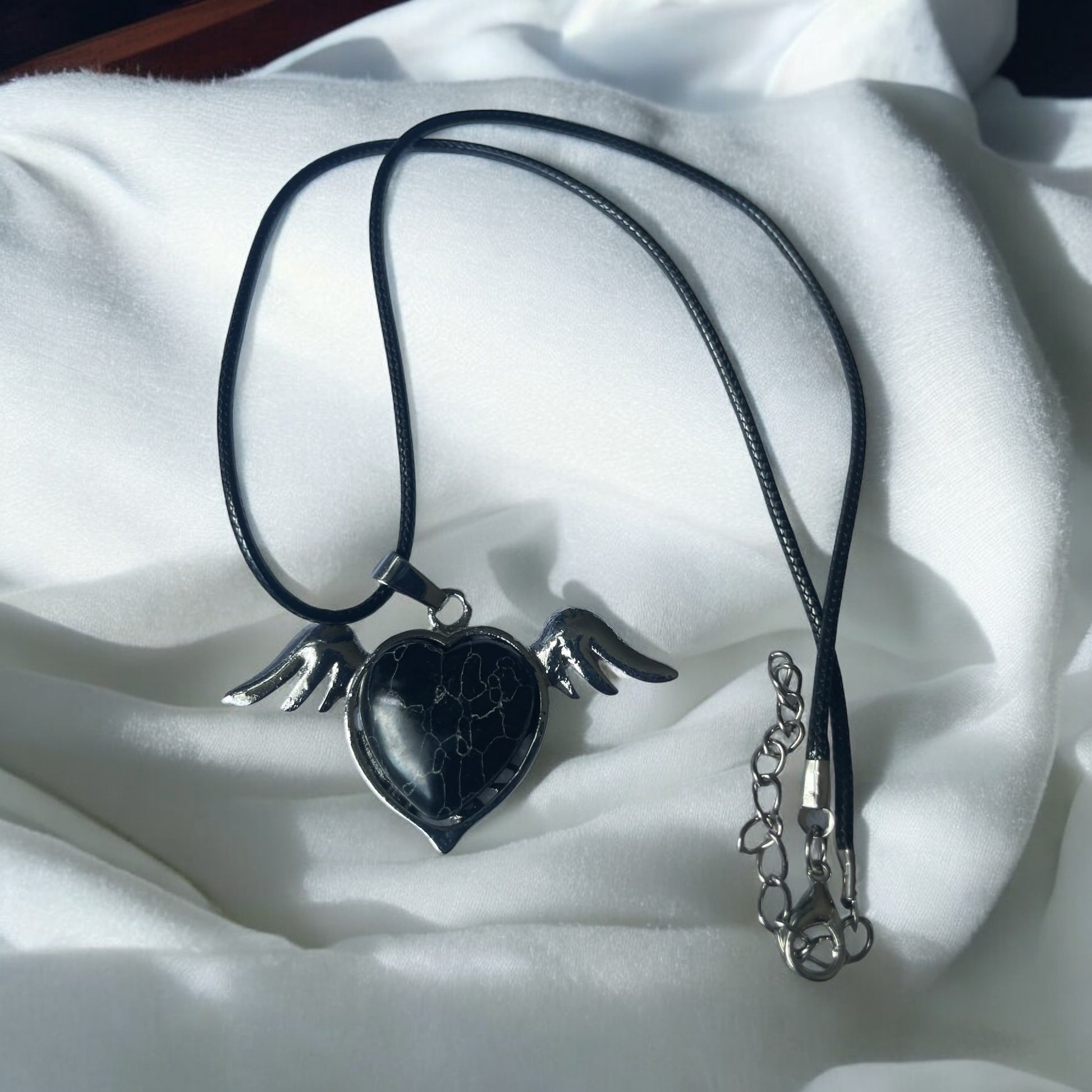 Heart with wings Gem Necklace - Beauty by Dani