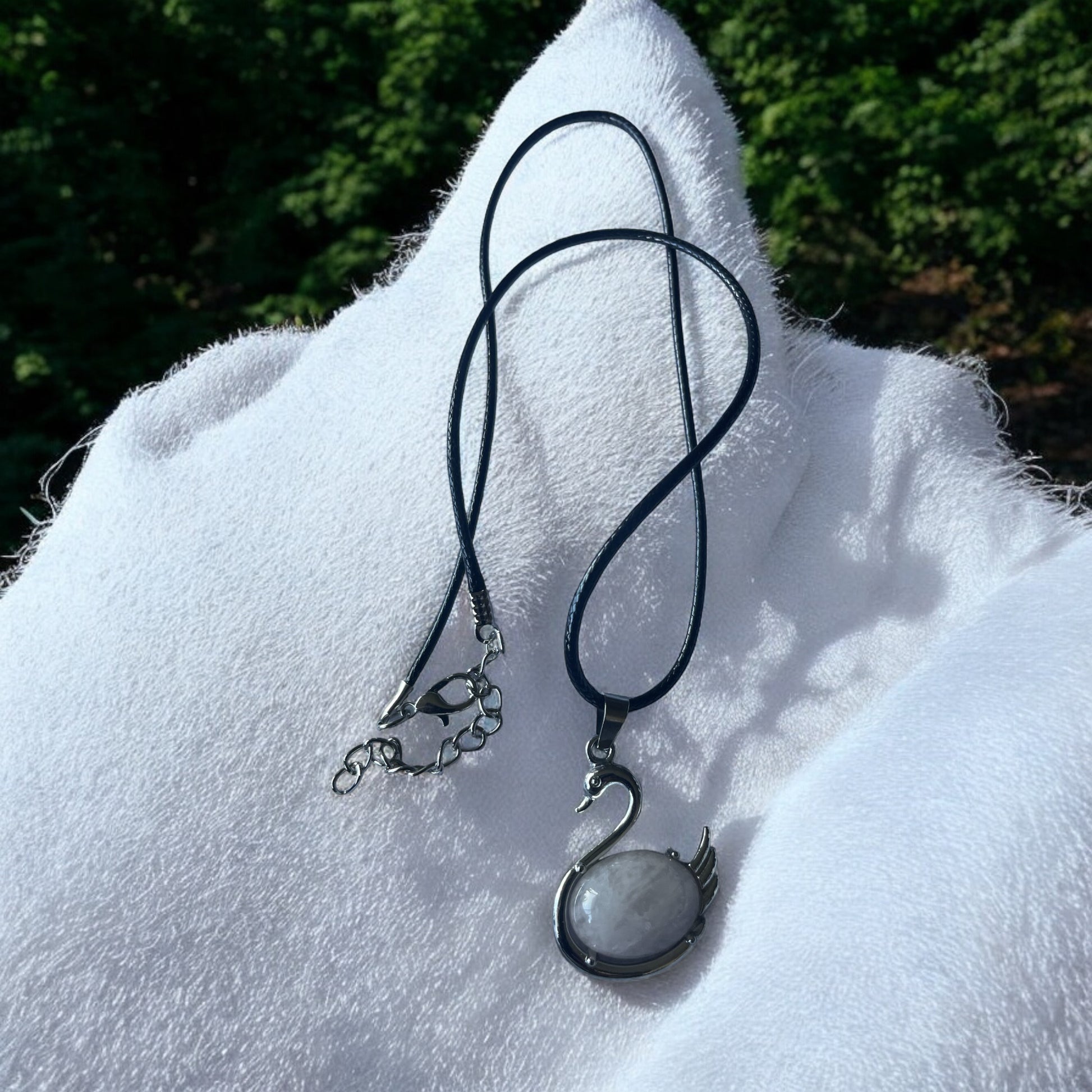 Swan Gem Necklace - Beauty by Dani