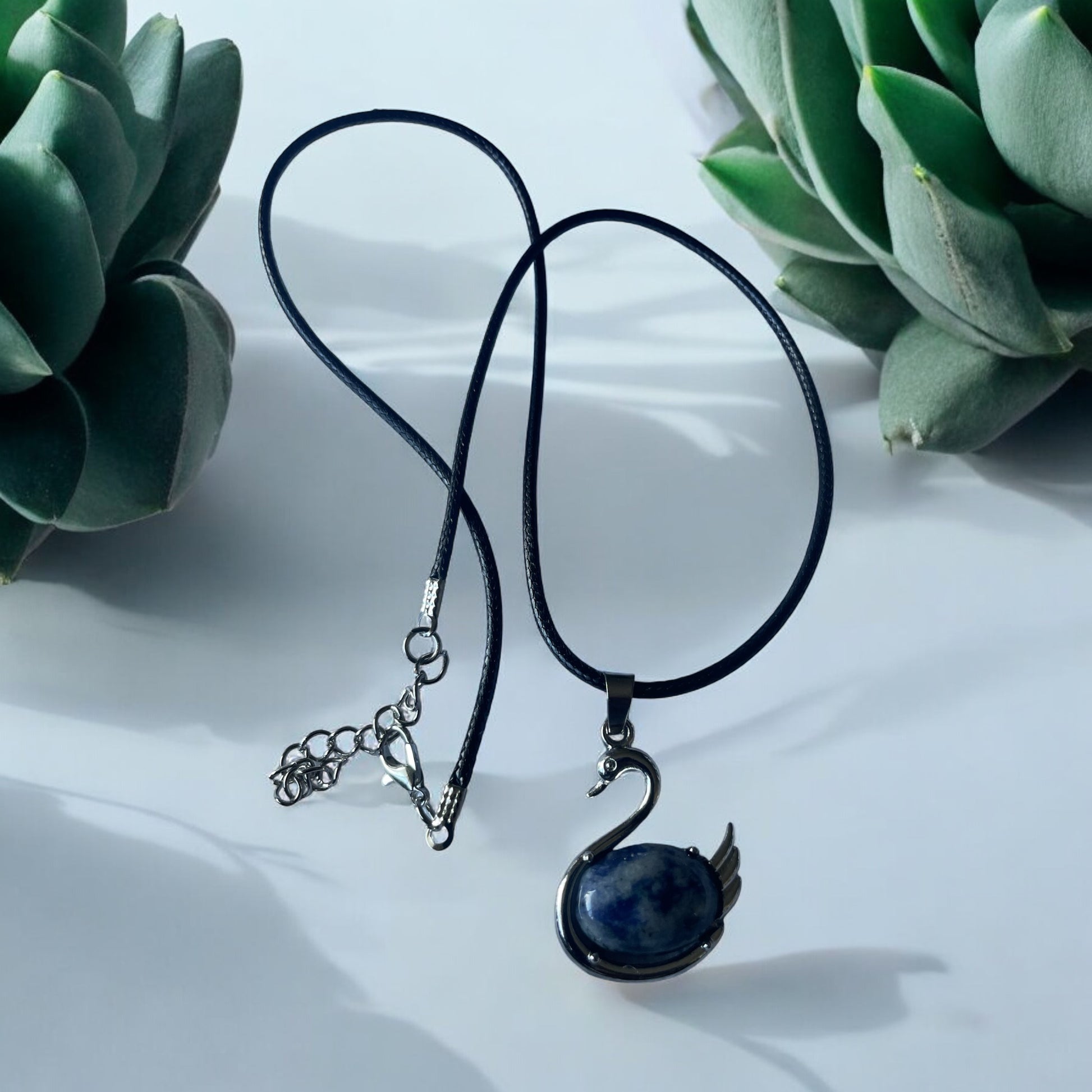 Swan Gem Necklace - Beauty by Dani