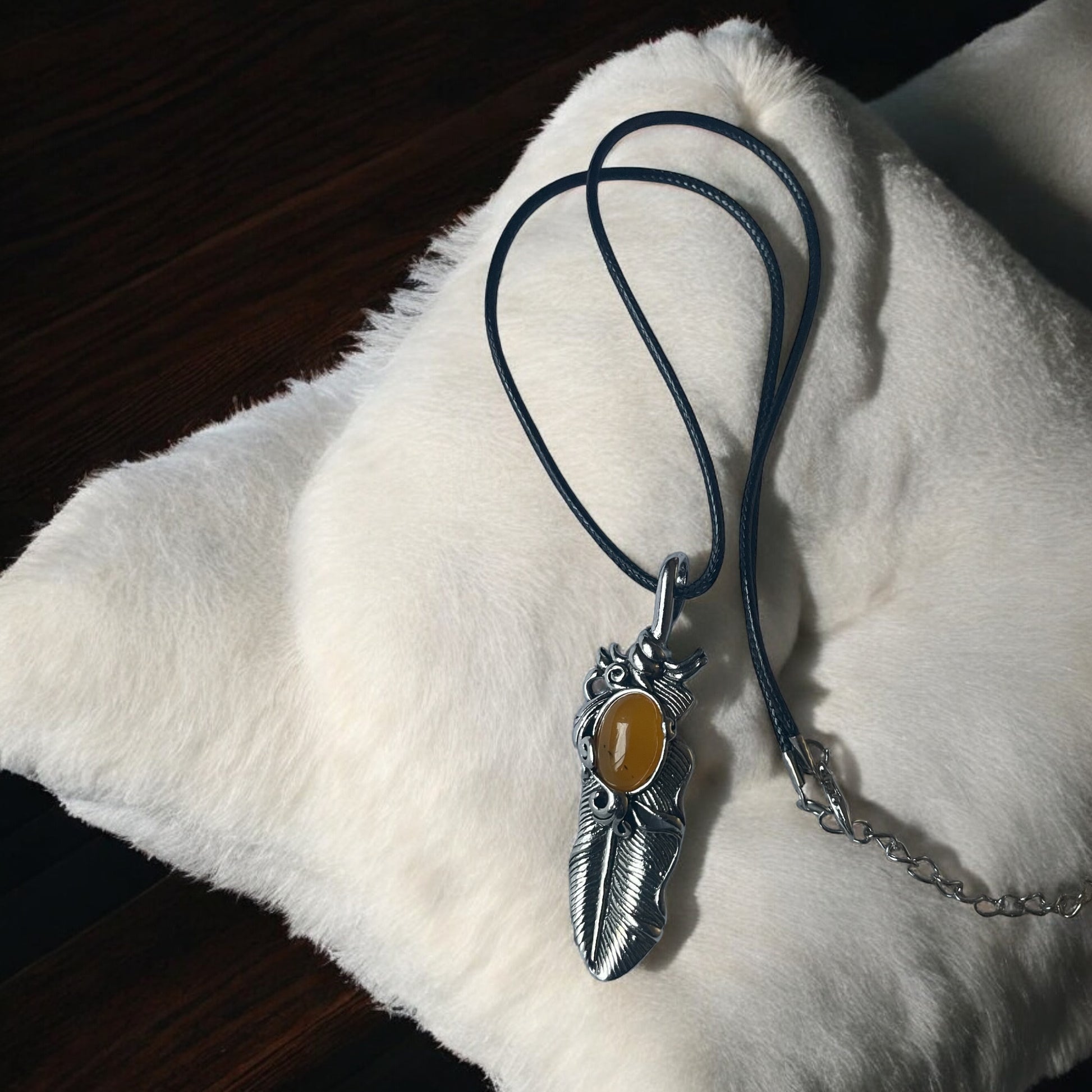 Feather Gem Necklace - Beauty by Dani