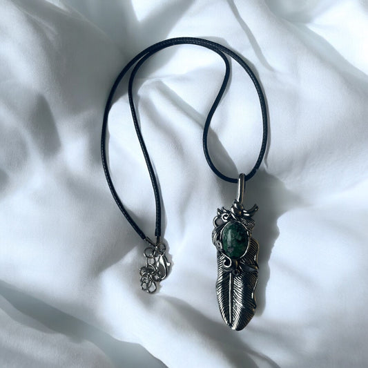 Feather Gem Necklace - Beauty by Dani