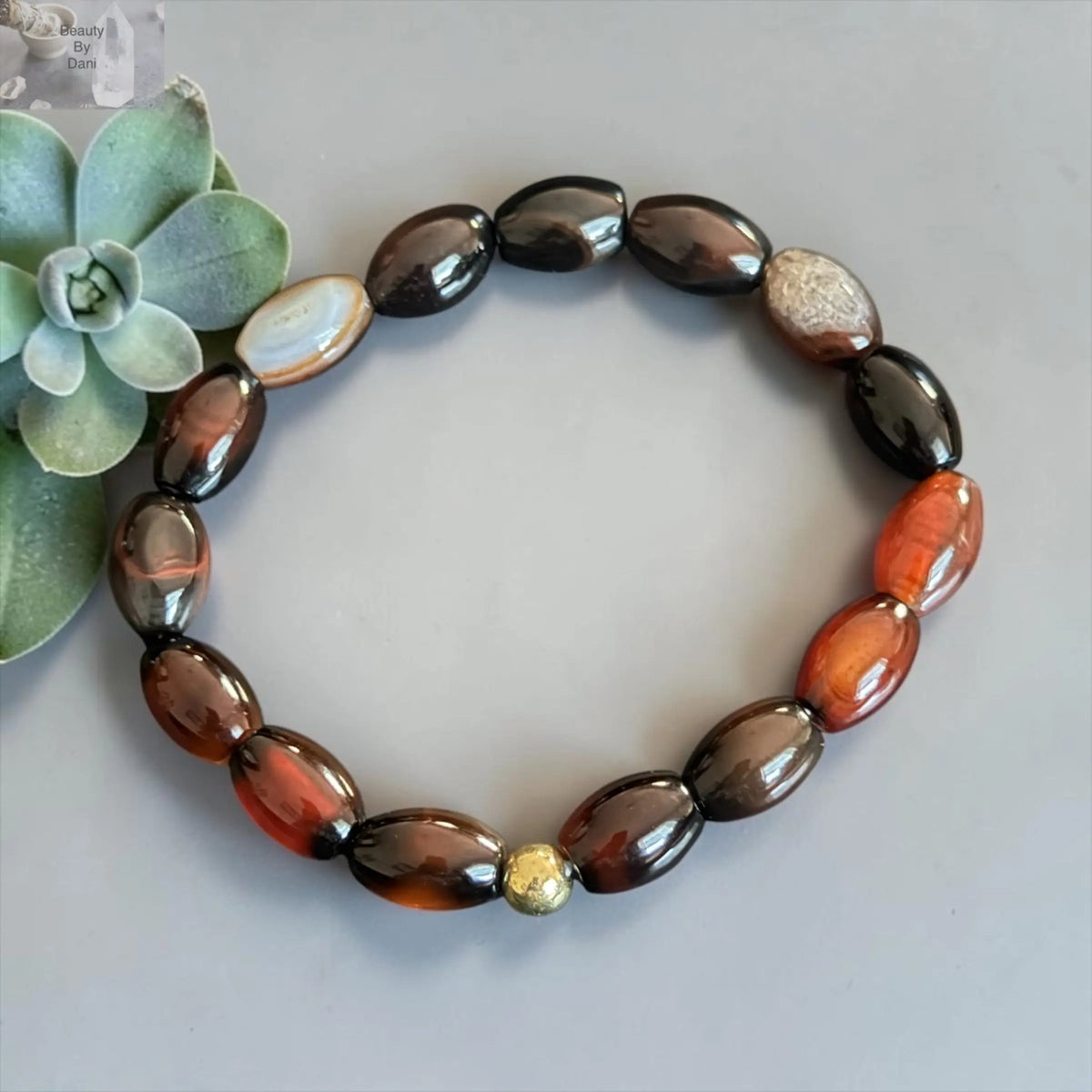 Red Agate Bracelet - 8 mm Beads
