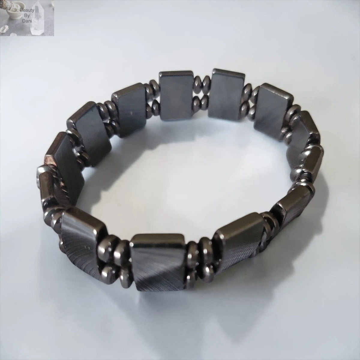 Hematite Confidence Bracelet for large wrists