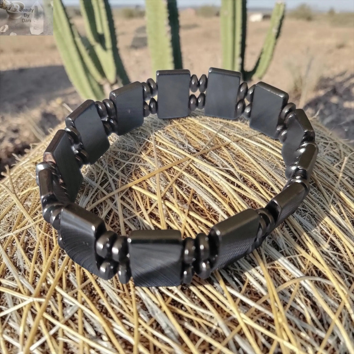 Hematite Confidence Bracelet for large wrists