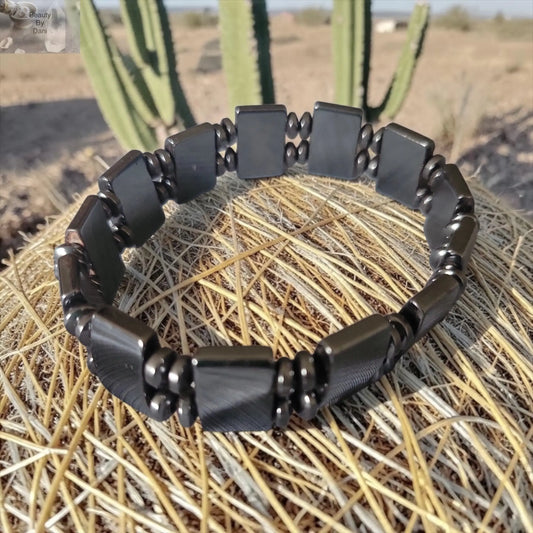 Hematite Confidence Bracelet for large wrists