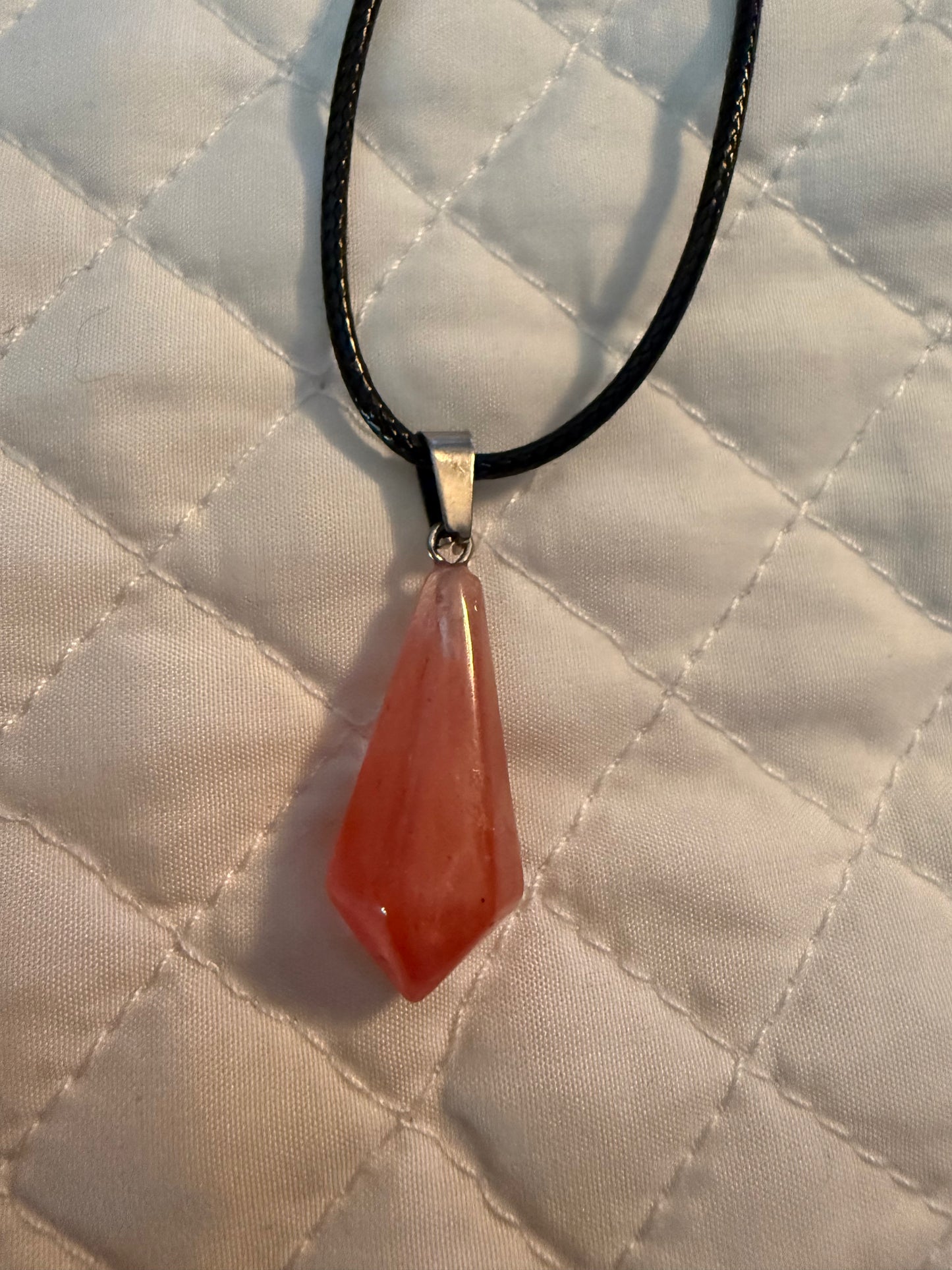 Hexagonal Gem Cone Necklace