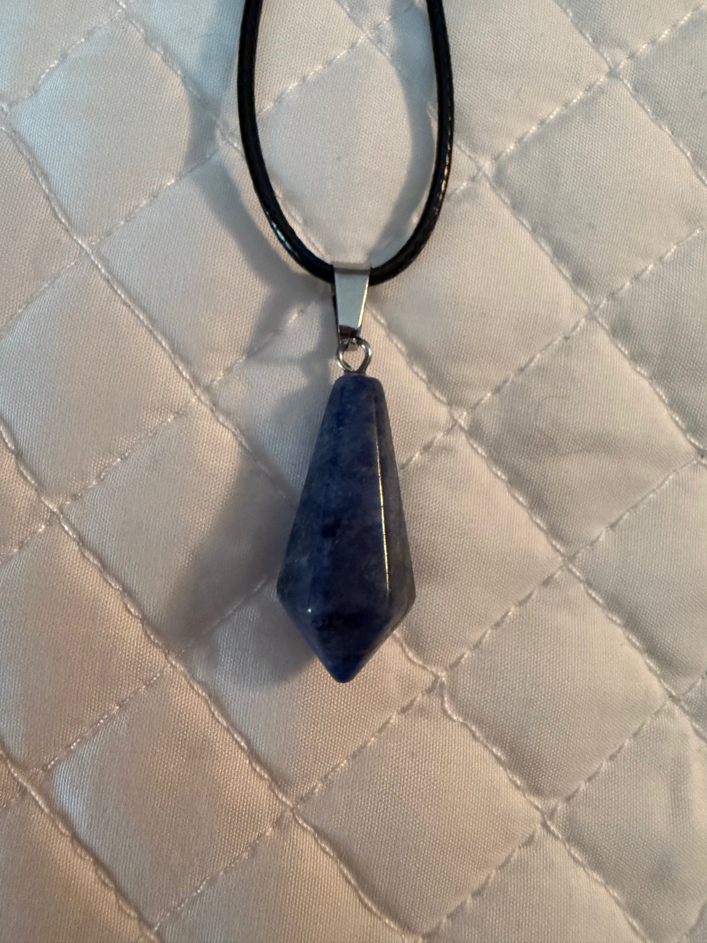 Hexagonal Gem Cone Necklace