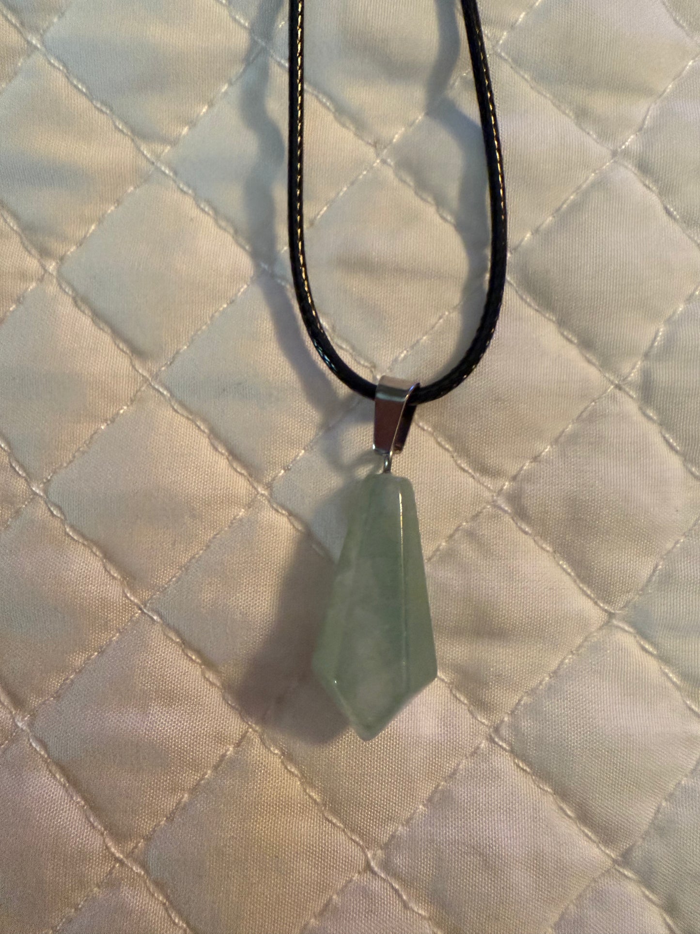 Hexagonal Gem Cone Necklace