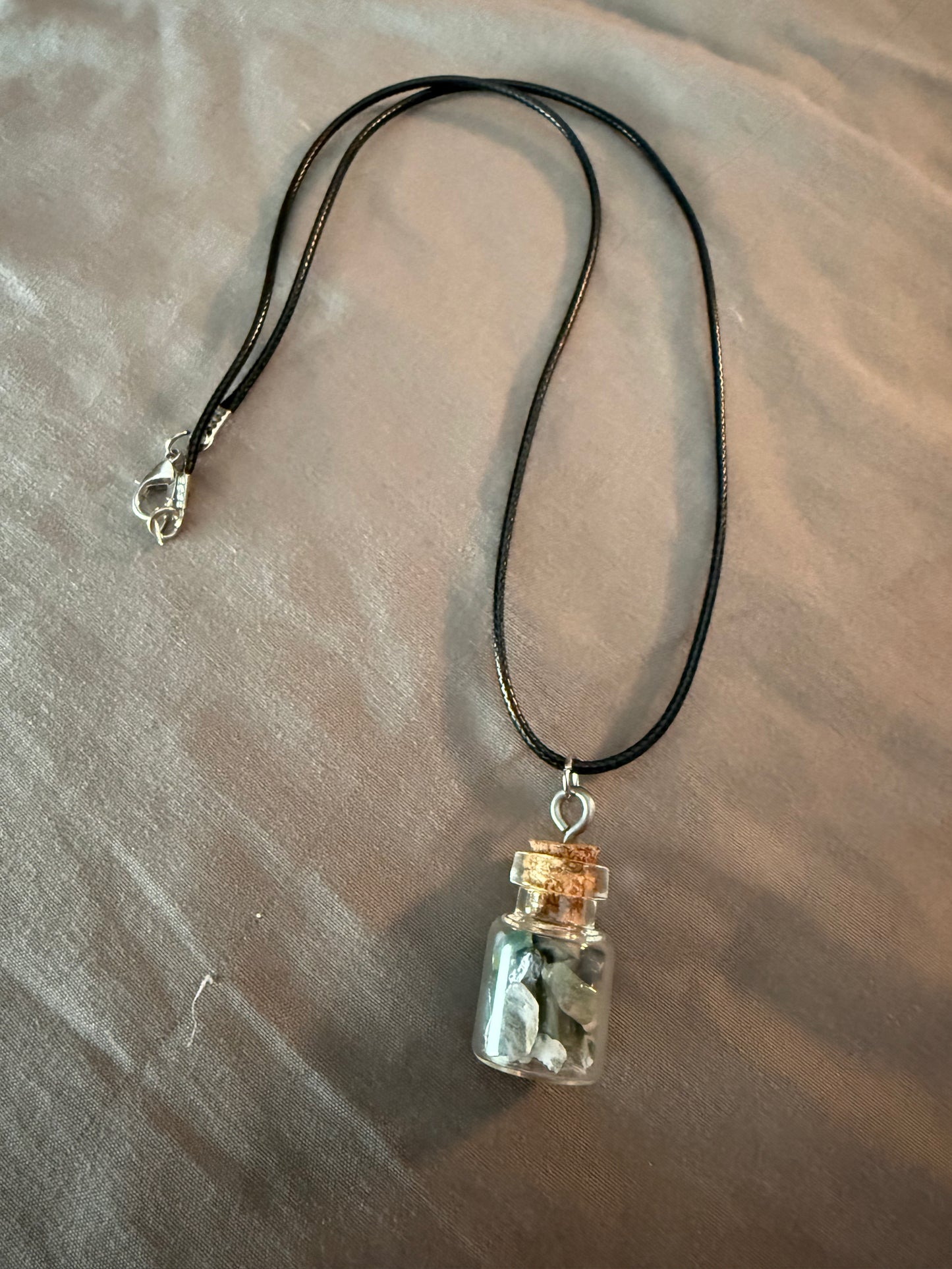 Tree Agate Bottle Necklace