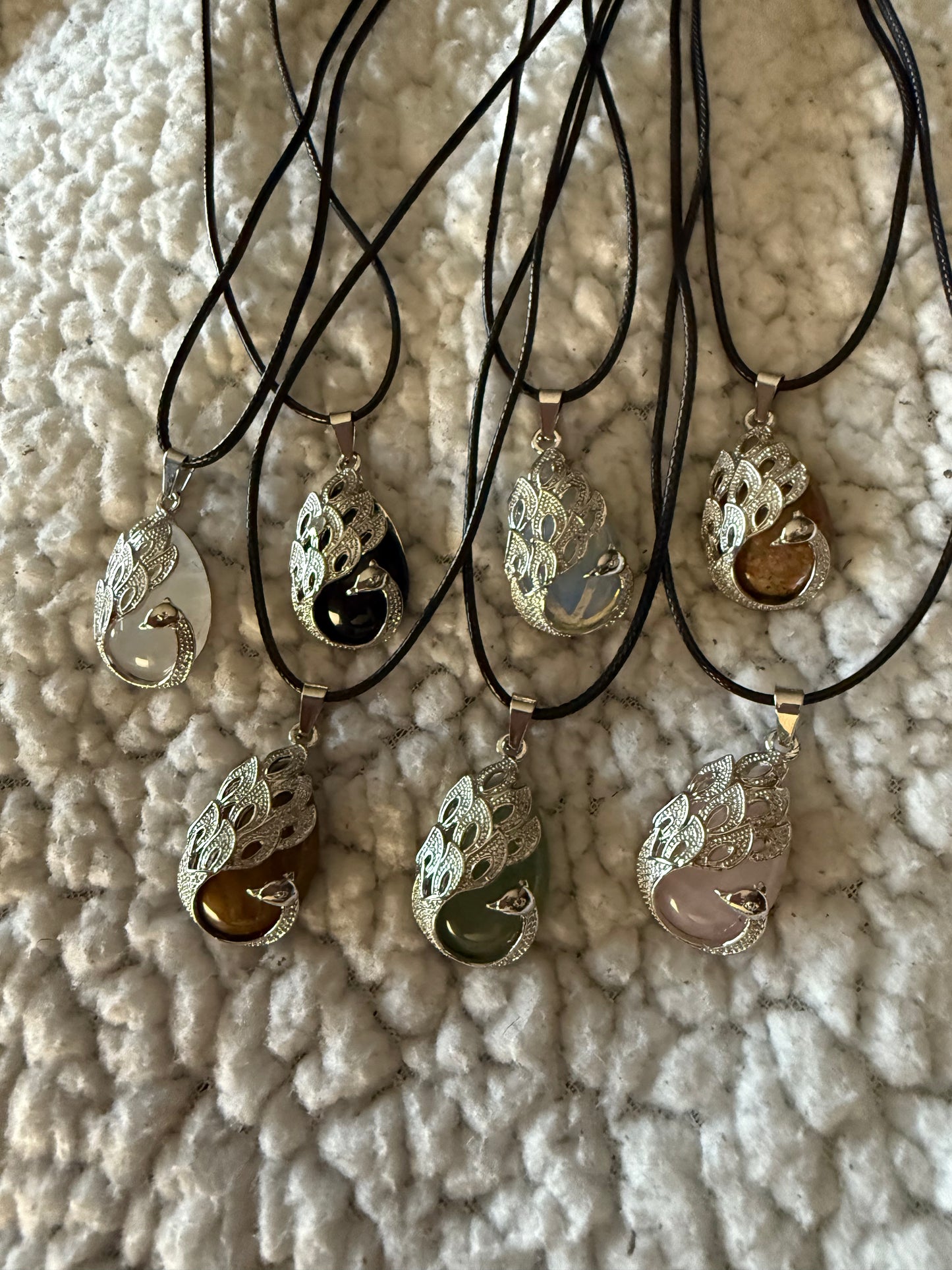 Peacock Gemstone Necklace