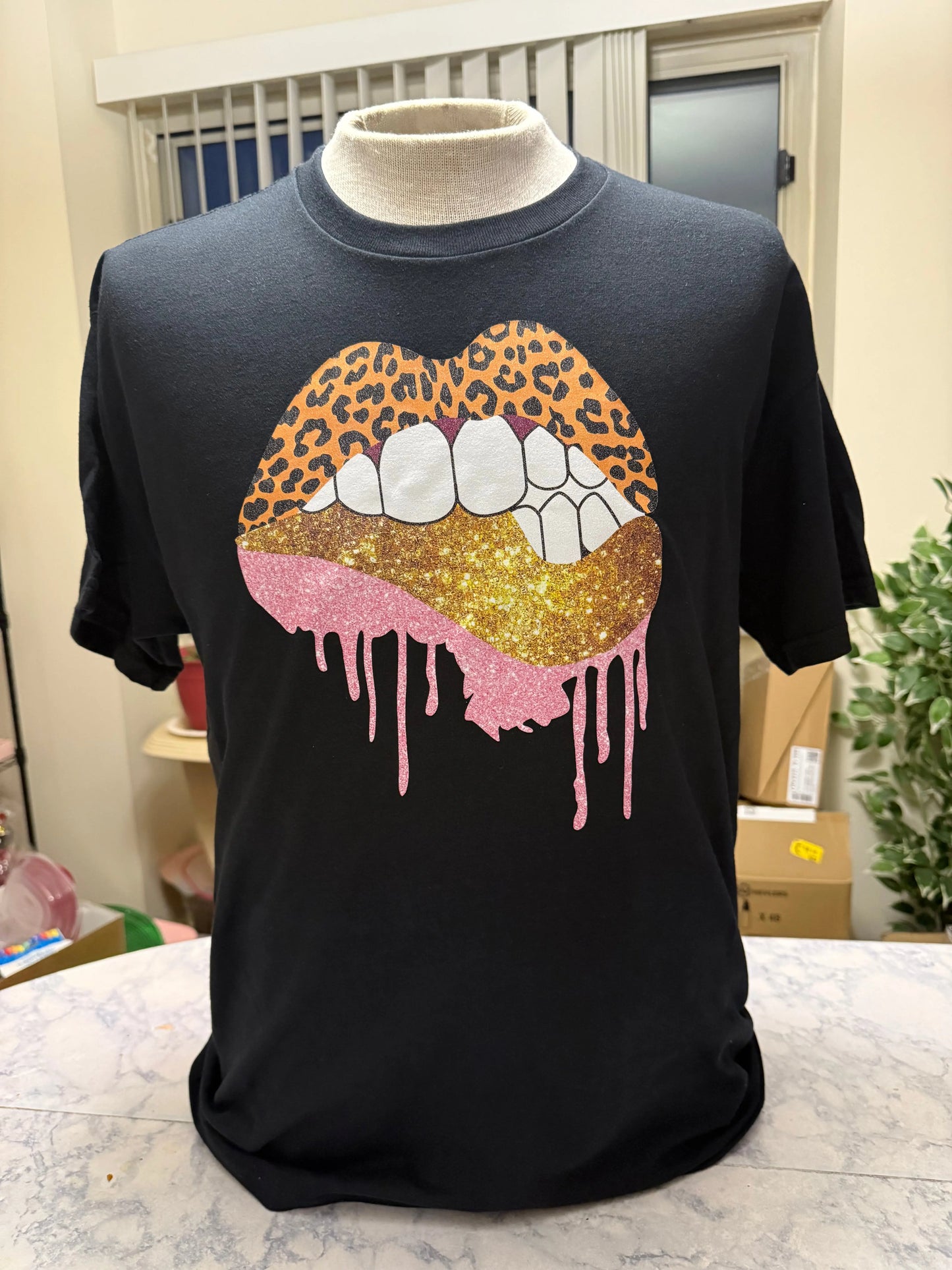 Leopard Lips Graphic T-Shirt Beauty by Dani