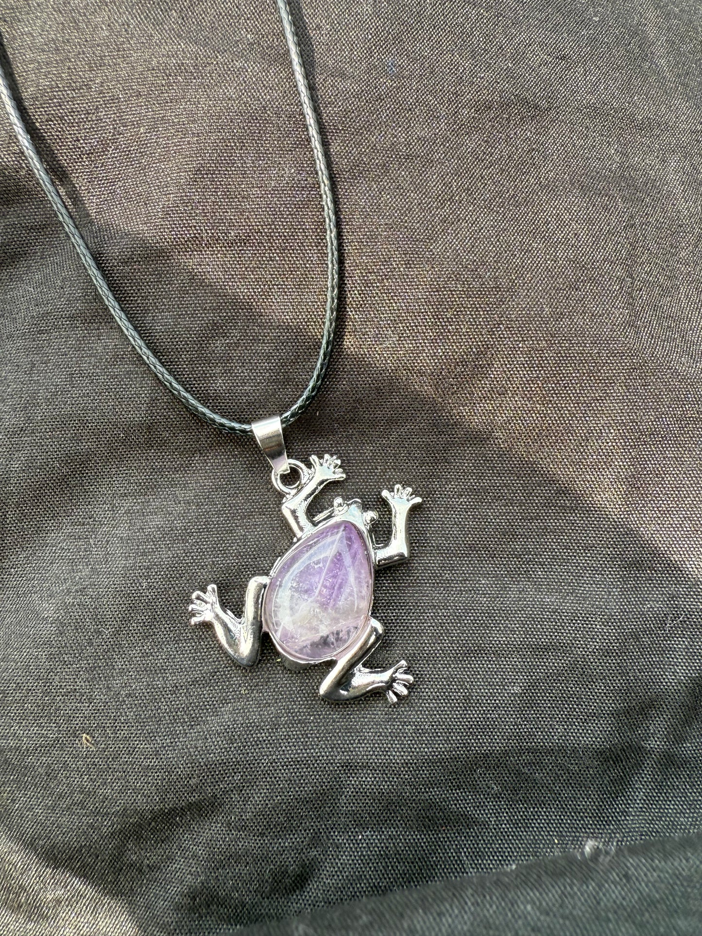 Frog Gem Necklace - 18" Stainless Steel Pendant