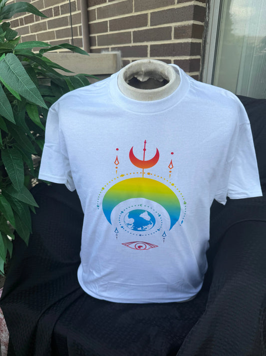 Balancing Crew Neck Cotton T-Shirt Beauty by Dani