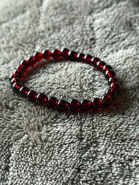 6mm Garnet Bracelet for Small Wrists