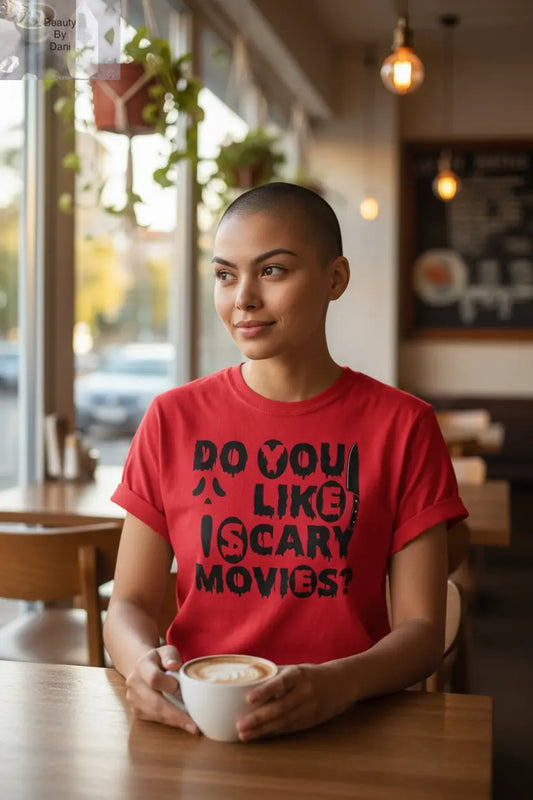 Do You Like Scary Movies T-Shirt Beauty by Dani