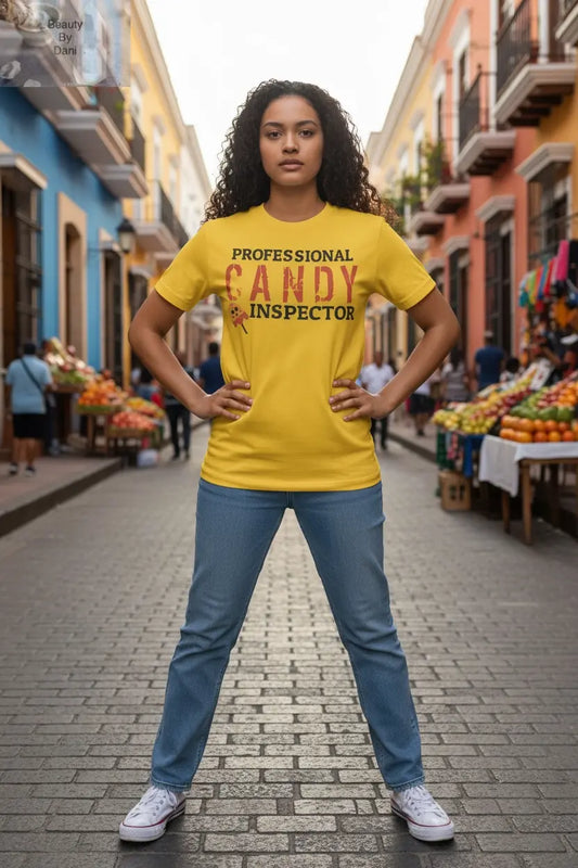 Professional Candy Inspector Halloween T-Shirt Beauty by Dani