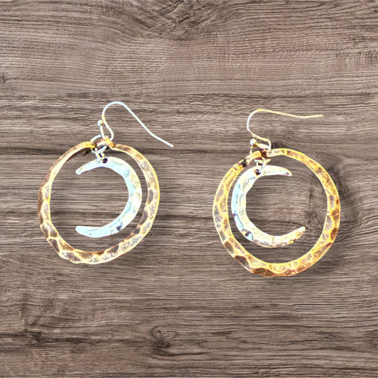 Stainless Steel Moon Earrings - Elegant and Hypoallergenic