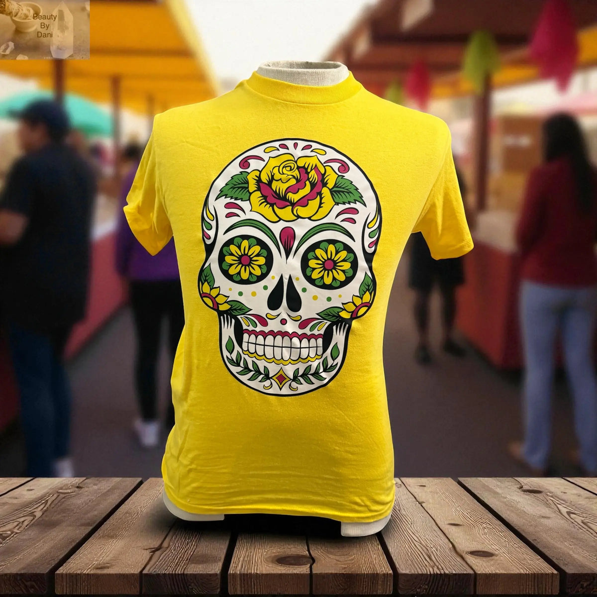 Halloween Skull T-Shirt Beauty by Dani