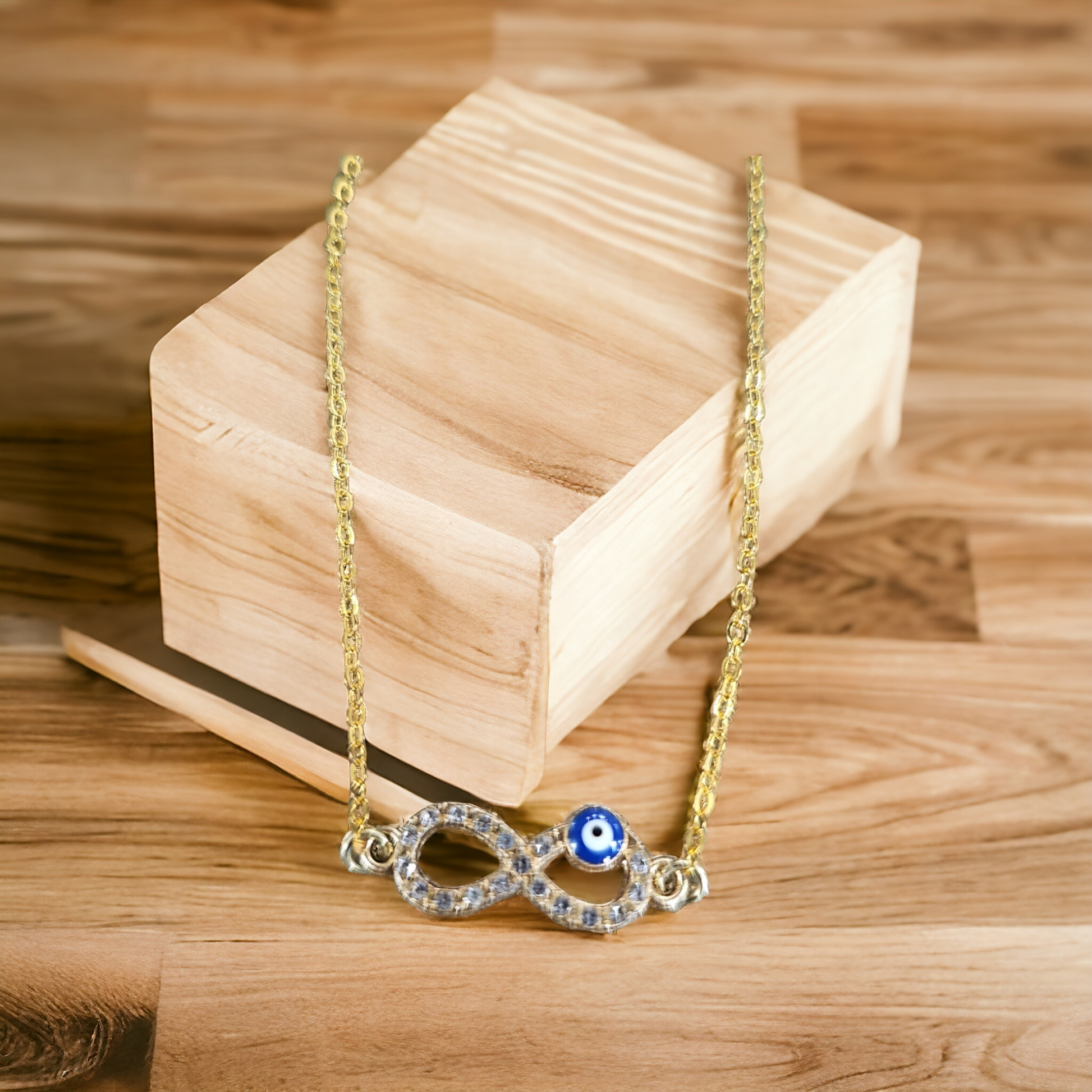 Evil Eye Infinity Necklace - Beauty by Dani